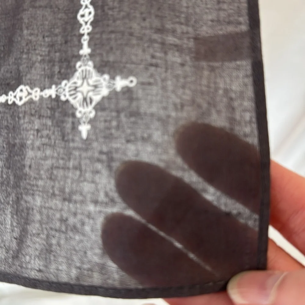 Gray and white Chris Stapleton bandana. Cotton.